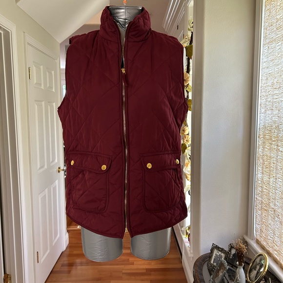 Blue Rain Jackets & Blazers - Blue Rain puffer vest. Size L, Plum . Gold zipper and buttons on front p…